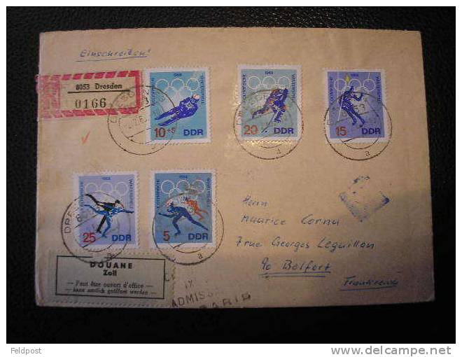 Lettre  DDR  - JO 1968 Grenoble - Hiver 1968: Grenoble