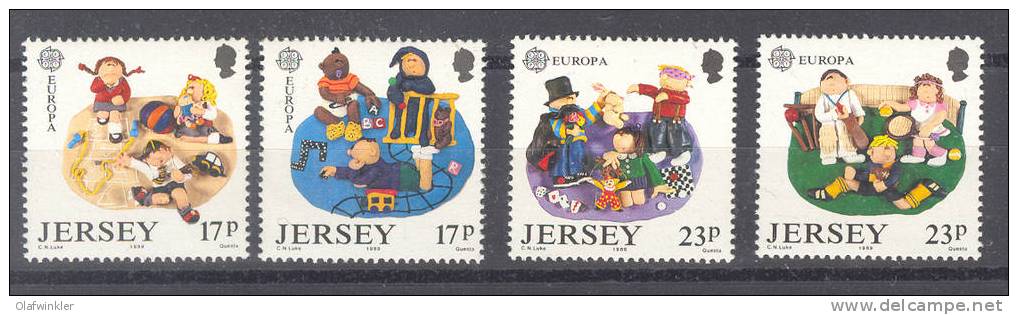 1989 Jersey CEPT Kinderspiele Mi 476-9 / Sc 511-4 / YT 474-7 MNH / Neuf Sans Charniere / Postfrisch - 1989