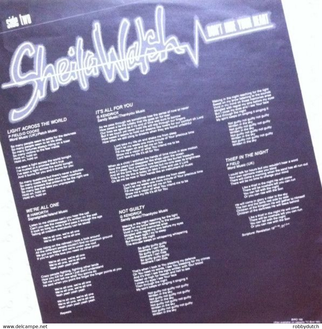 * LP * SHEILA WALSH - DON'T HIDE YOUR HEART (Germany 1985) - Gospel & Religiöser Gesang