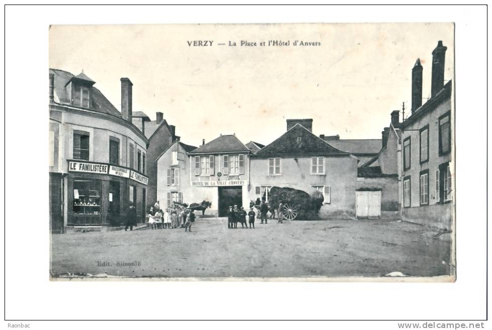 CPA----51----  VERZY---PLACE----HOTEL D'ANVERS - Verzy