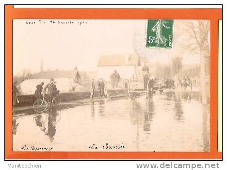 DEP 78 LES MUREAUX CARTE PHOTO LA CHAUSSEE CRUE DE 1910 - Les Mureaux