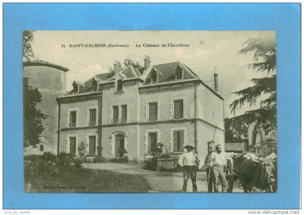 BD 4205 CARTE EN PROMO TOP RARE MONTBRISON SAINT GALMIER LE CHATEAU DE CHEVRIERES Voir Attellage Boeufs ++++ - Montbrison