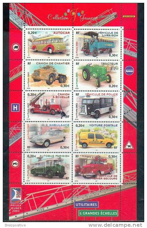 France 2003 - Camions Et Bus / Trucks And Buses - MNH - LKW