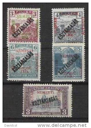 N327- HUNGARY-1919-SZEGED ISSUE- MH LOT.SC#:2/32 - SCV:US$210.00++ - Szeged