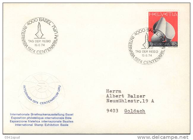 1974 Suisse UPU Union Postal - U.P.U.