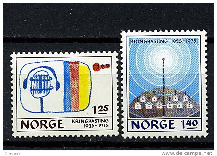 Norvège ** N° 668/669 - 50e Ann. De La Radio Norvégienne - Neufs