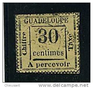 Guadeloupe Ob  Taxe N° 10 - 30c Jaune - Portomarken