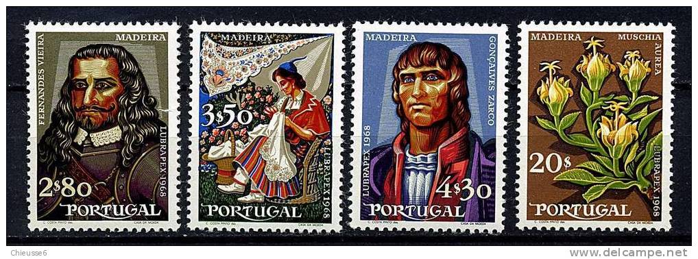 Portugal  ** N° 1041 à 1047  - "Lubrapex" Expo Philat. - Unused Stamps