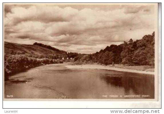 Old - Vintage England Postcard - Carte Ancienne De Grande Bretagne - Tweed River - Abbotsford Ferry - Roxburghshire