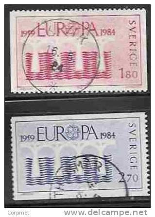 SWEDEN  - EUROPA-CEPT - Yvert # 1252/3 -  VF USED - 1984