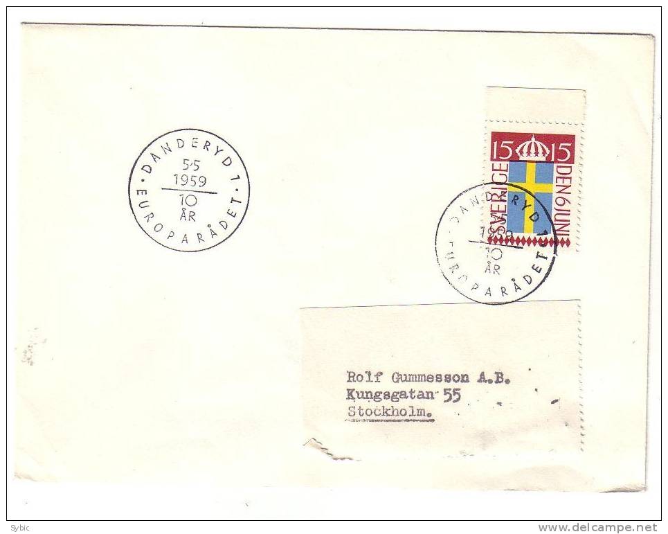 SUEDE Lettre - 05/05/1959 - Yvert 398 - Brieven En Documenten