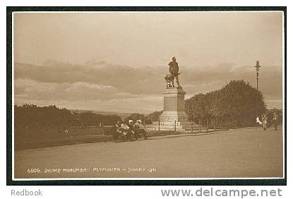 Judges Real Photo Postcard Francis Drake Monument Plymouth Devon - Ref A90 - Plymouth