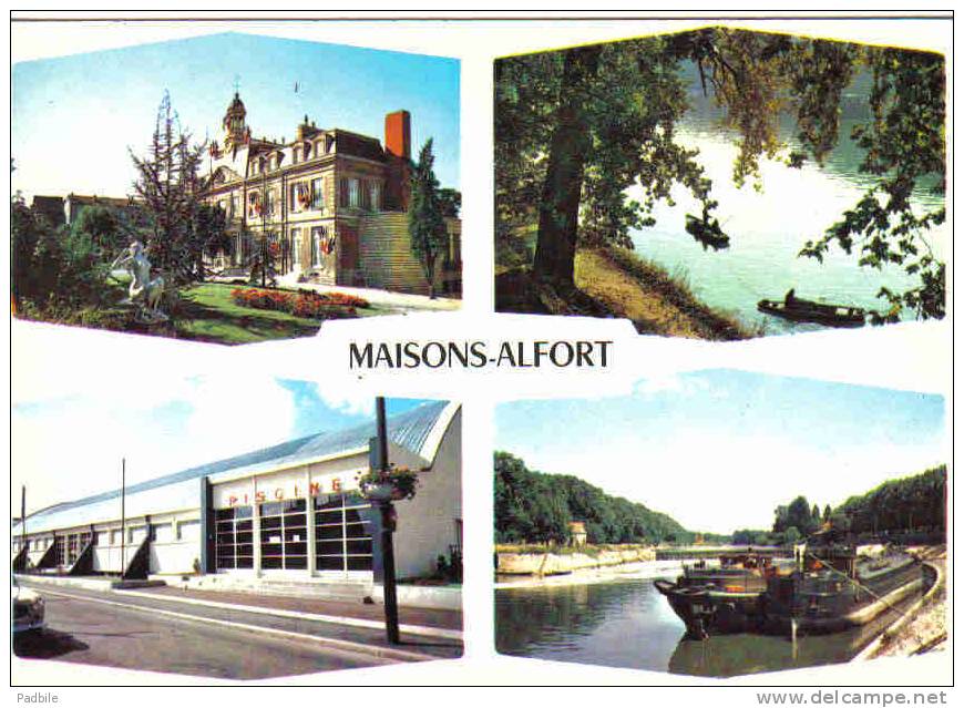 Carte Postale 94. Maisons-Alfort La Piscine Les Péniches Plaisirs De La Pêche Trés Beau Plan - Maisons Alfort