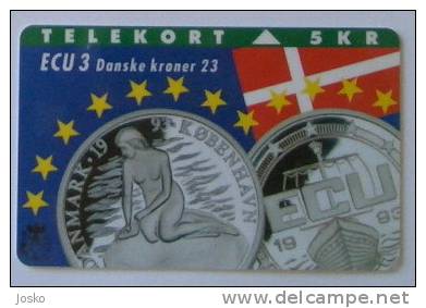 EURO COIN ( Denmark Rare ) SIREN *** Metal Money Monnaie (monnaies) Coins Munze (munzen) Moneda Moneta* Flag Drapeau - Culture