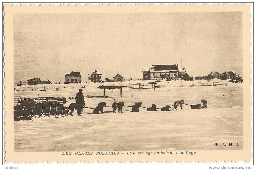 Aux Glaces Polaires - Le Charriage Du Bois De Chauffage -  OE. A. M. I.  - (non Circulée) - Missie