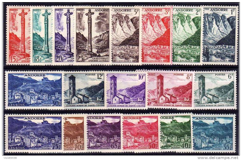 ANDORRE FRANCAIS: TP N° 138/153 ** - Unused Stamps