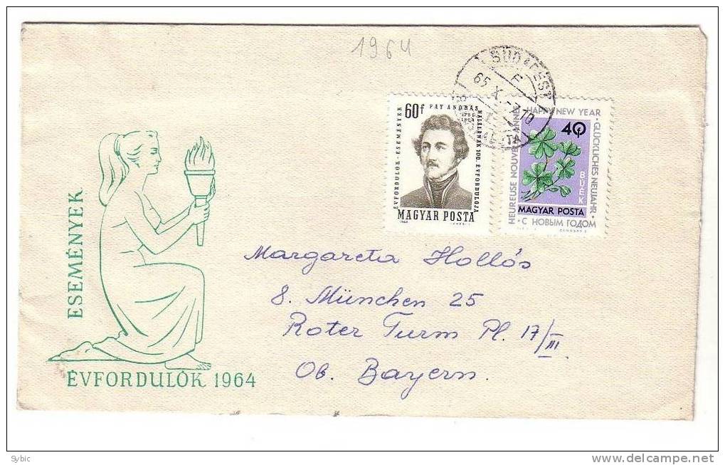 HONGRIE - Lettre Pour L´Allemagne (1965) - Briefe U. Dokumente