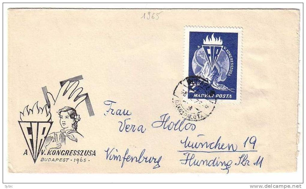 HONGRIE - Lettre Pour L´Allemagne (1966) - Briefe U. Dokumente