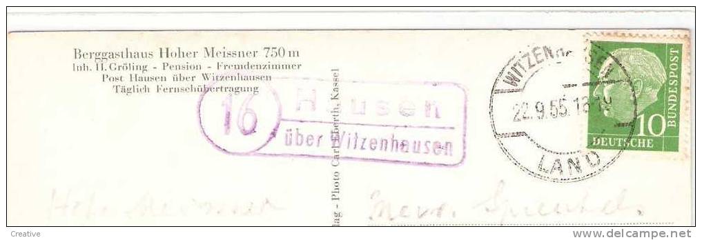 BERGGASTHAUS HOHER MEISSNER ,1955 Witzenhausen - Witzenhausen