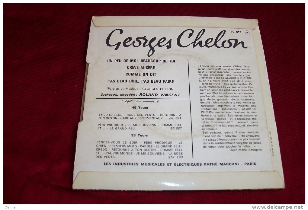 GEORGES  CHELON   COMME ON DIT / CREVE MISERE - Ediciones De Colección