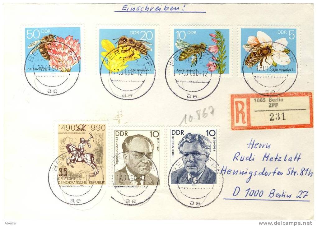 10.867  LETTRE  DDR - Abeilles