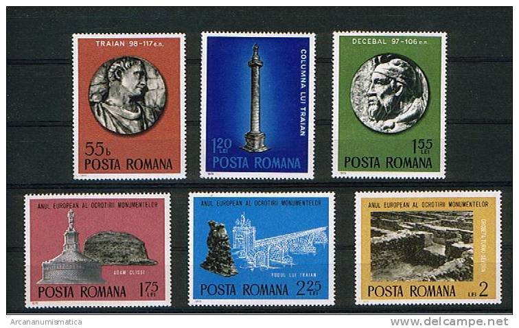 ROMANIA/RUMANIA  1.975  Y&t 2901/06  Serie Completa  MONUMENTOS  SDL-30 - Verzamelingen