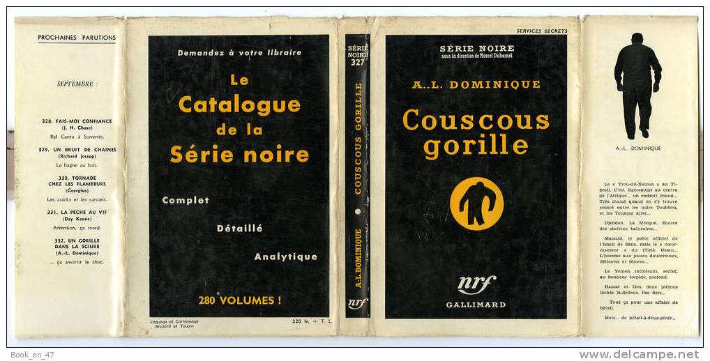 {43081} A. - L. Dominique " Couscous Gorille " ; Gallimard Série Noire N° 327 , EO 1956 . - Série Noire