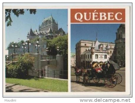 Quebec - Le Chateau Frontenac Vu Du Parc Montmorency Et Le Musee Du Fort - Québec - Les Rivières