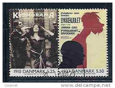 DENMARK  - Le 20e Siecle - I Et II - Se-tenant Pair - Yvert # 1239+1253 - VF USED - Usado