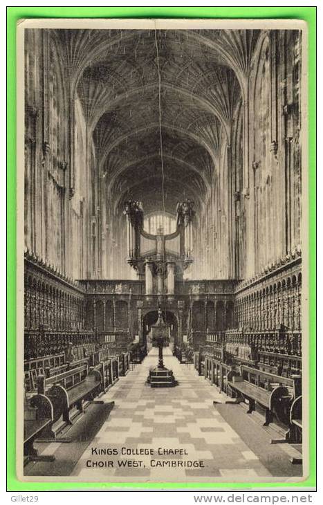 CAMBRIDGE, UK - KING´S COLLEGE CHAPEL CHOIR WEST - LAURIE & Mc CONNAL LTD - - Cambridge