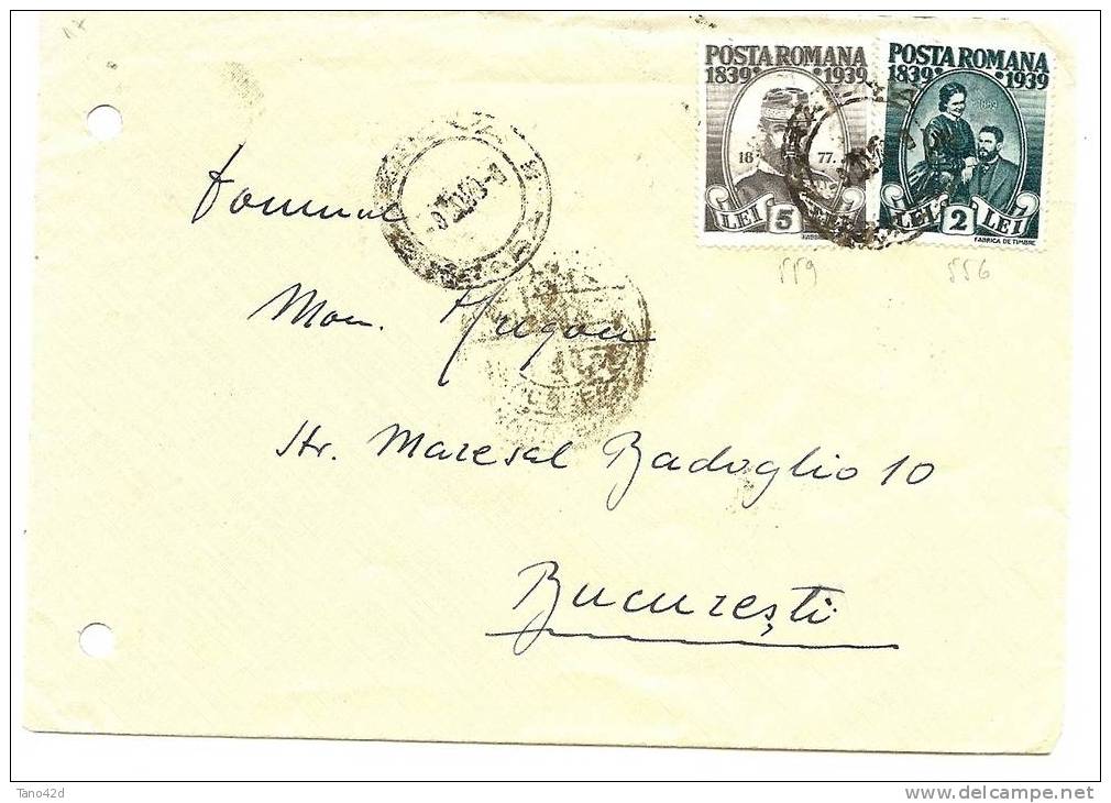 REF LAR2 - ROUMANIE - LETTRE POUR BUCAREST 9/1/1940 - Postmark Collection