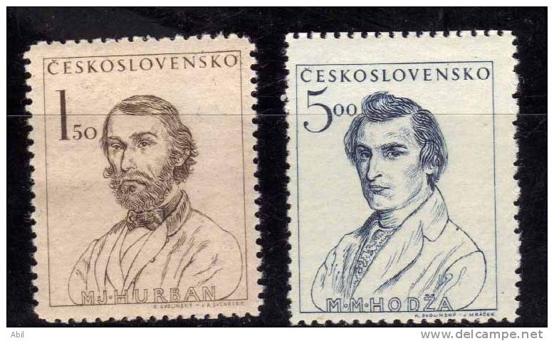 Tchécoslovaquie 1948 N°Y.T. : 474 Et 476* - Unused Stamps