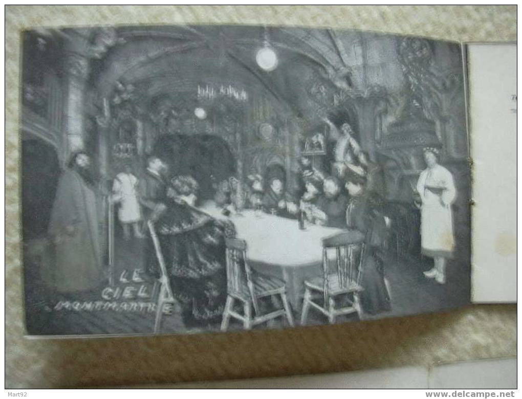 MONTMARTRE CARNET  CABARET DU CIEL AVEC 4 CP RARE - Inns