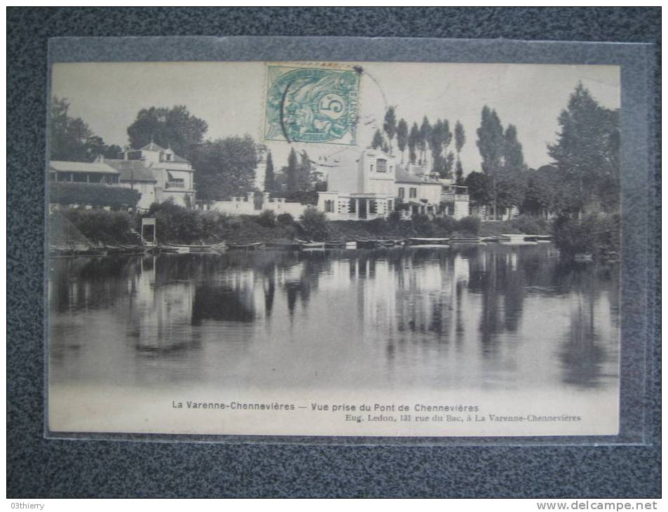 CPA 94-LA VARENNE CHENEVRIERE-VUE PRISE DU PONT- - Chennevieres Sur Marne