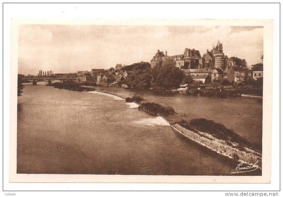 DURTAL 49 VUE D´ENSEMBLE DU CHATEAU ET PONT DU LE LOIR PRISE DU MOULIN Carte Souple Edit. Maurice Chrétien - Durtal