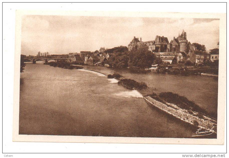 DURTAL 49 VUE D´ENSEMBLE DU CHATEAU ET PONT DU LE LOIR PRISE DU MOULIN Carte Souple Edit. Maurice Chrétien - Durtal