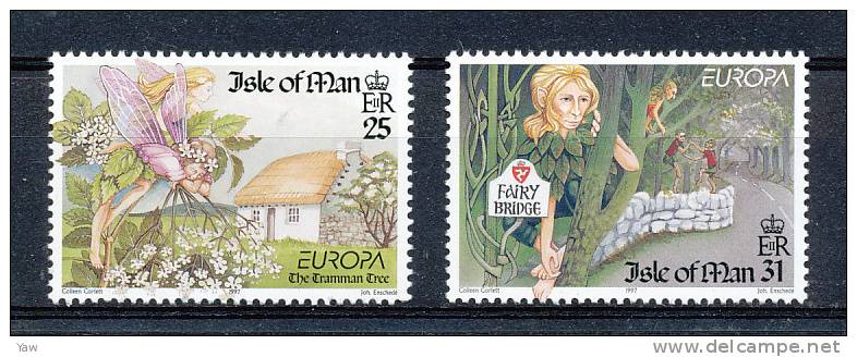 ISOLA DI MAN 1997 EUROPA: RACCONTI E LEGGENDE. SERIE COMPLETA MNH** YT 758/59 - 1997