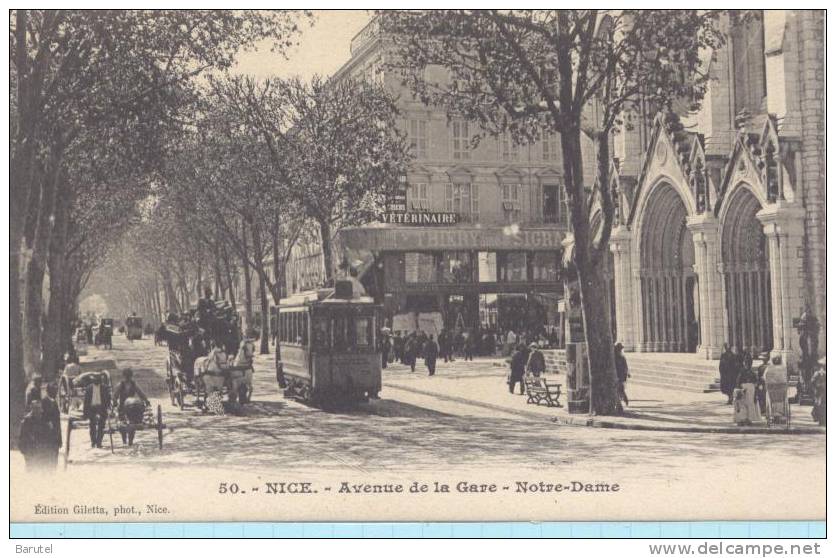 NICE - Avenue De La Gare. Notre-Dame - Transport (rail) - Station