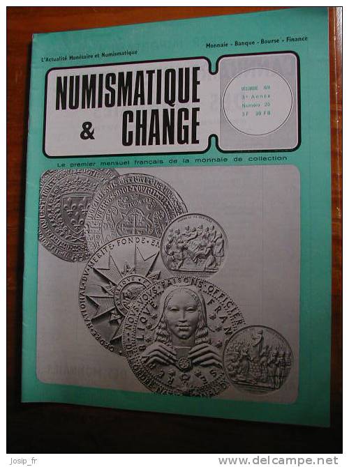 NUMISMATIQUE & CHANGE N°25 Décembre 1974 - Français