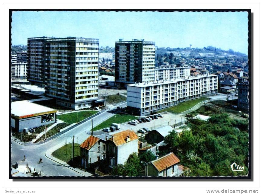 93 ROSNY Sous BOIS, Quartier Du Pré-Gentil, Vue Aérienne, CPSM 10x15, Combier, Dos Vierge, Plis Inf.gauche - Rosny Sous Bois