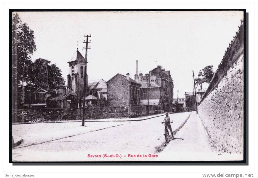 93 SEVRAN, Rue De La Gare, Enfant, Vélo, Simi Bromure Breger, , Dos Div. Vierge - Sevran