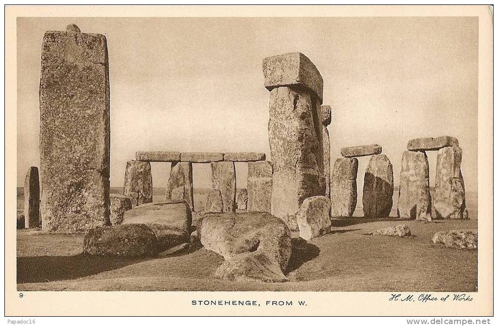 GB - Wil - Stonehenge, From W. [West] - H. M. Office Of Works N° 9 (not Circulated / Non Circulée) - Stonehenge