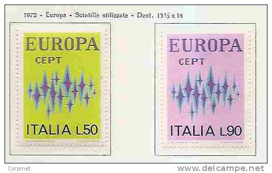 ITALIA - ITALY - 1972 EUROPA-CEPT - Yvert # 1099/1100 - MINT (NH) - 1972