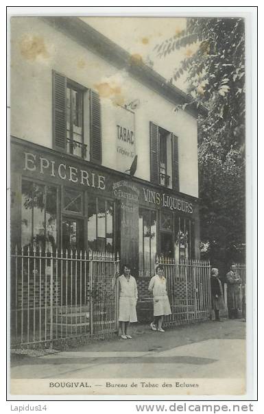 E 752 / CPA   BOUGIVAL    (78)  BUREAU DE TABAC DES ECLUSES - Bougival