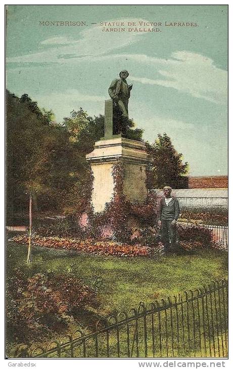 CPA De MONTBRISON - Statue De Victor Laprades - Jardin D'Allard. - Montbrison