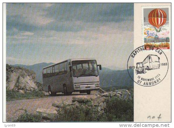 CARTE AVEC OBLITERATION BUS 1983 - Bus