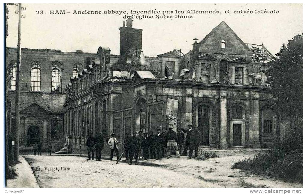 80 - SOMME - HAM - ANCIENNE ABBAYE & EGLISE NOTRE DAME - Ham