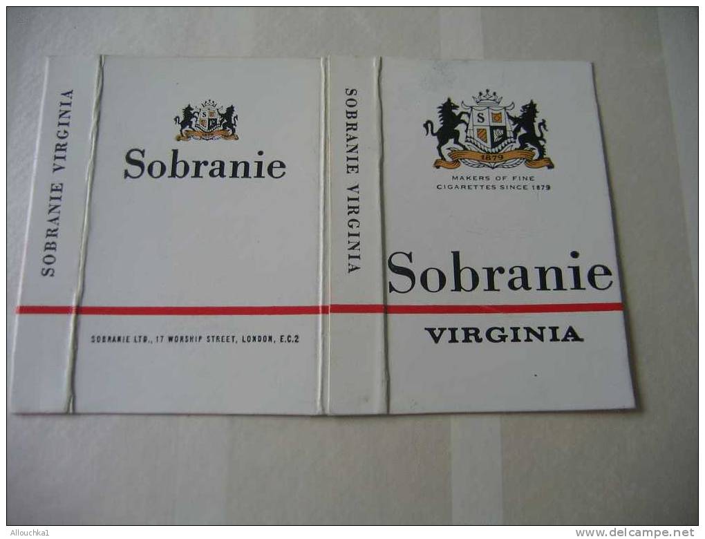 SOBRANIE :ETUI PAQUET DE CIGARETTE OFFERT GRACIEUSEMENT :"ECHANTILLON GRATUIT: TABAC  " - Empty Cigarettes Boxes