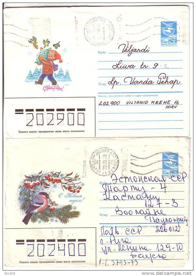 GOOD 6 USSR " HAPPY NEW YEAR " Postal Covers - Neujahr