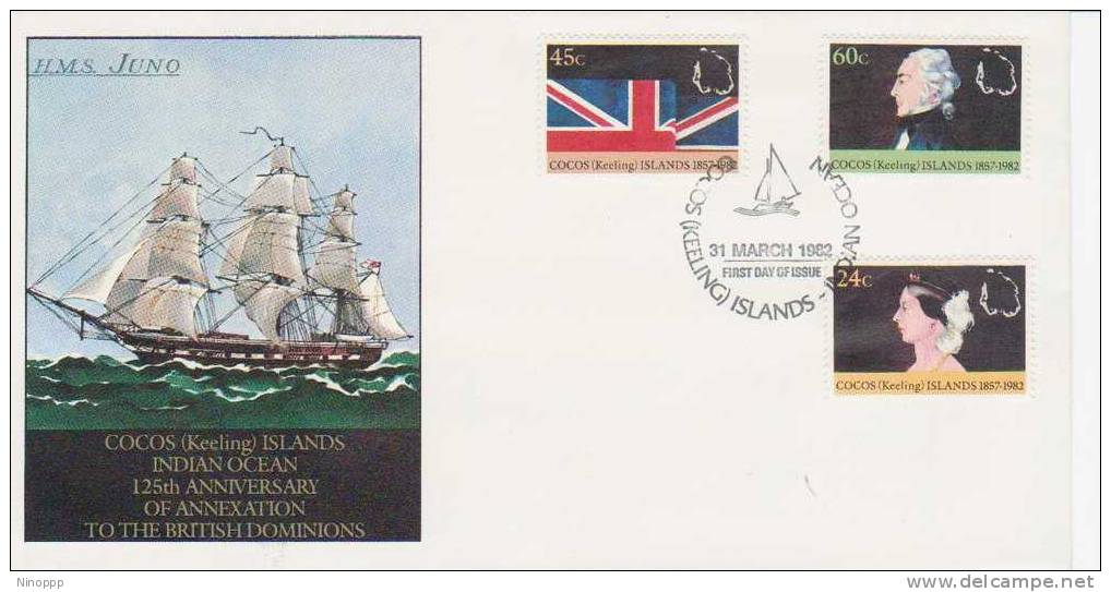 Cocos Islands  1982  125th   Anniversary   Annexation   FDC - Cocos (Keeling) Islands